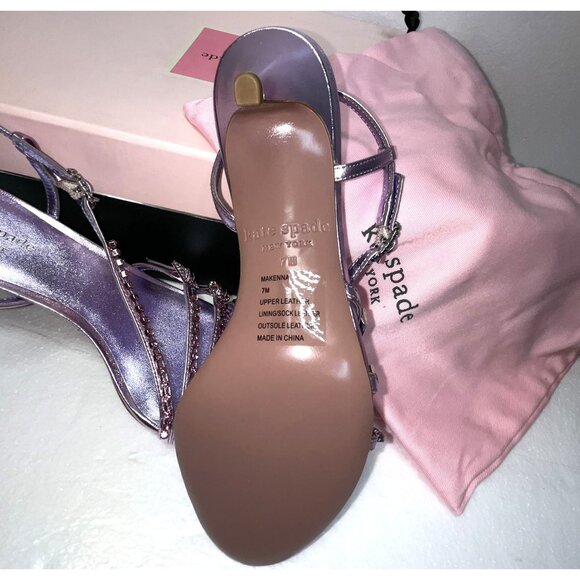 Kate Spade Makenna 7M Pink/Lavendar Strappy Sandals With Box & Dust Bag - Picture 11 of 16